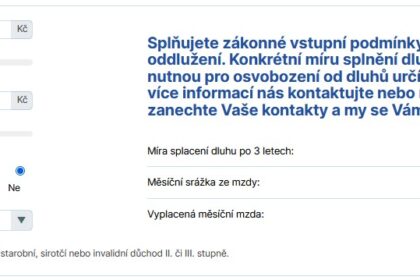 Kalkulačka oddlužení, výpočet srážek